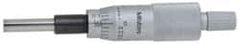 Mitutoyo - 1 Inch, 0.7087 Inch Ratchet Stop Thimble, 1/4 Inch Diameter x 27mm Long Spindle, Mechanical Micrometer Head - Exact Tool & Supply