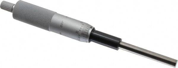 Mitutoyo - 2 Inch, 0.8268 Inch Ratchet Stop Thimble, 0.315 Inch Diameter x 59mm Long Spindle, Mechanical Micrometer Head - Exact Tool & Supply