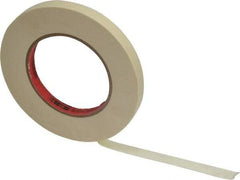 3M - 1/2" Wide x 60 Yd Long Tan Paper Masking Tape - Series 213, 6 mil Thick, 27 In/Lb Tensile Strength - Exact Tool & Supply