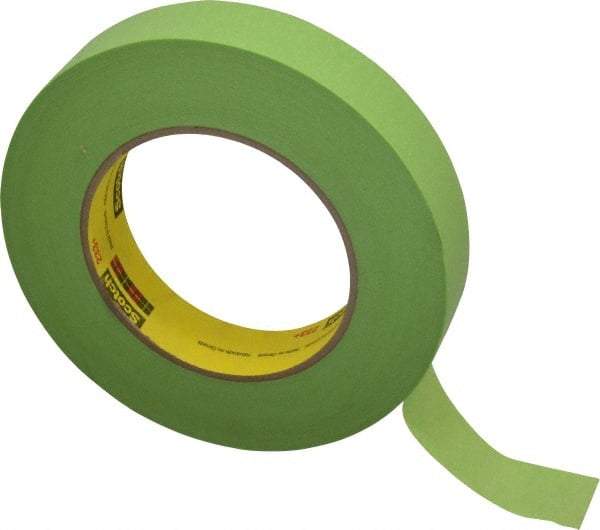 3M - 1" Wide x 60 Yd Long Green Paper Masking Tape - Series 401+/233+, 6.7 mil Thick, 25 In/Lb Tensile Strength - Exact Tool & Supply