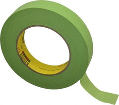 3M - 1" Wide x 60 Yd Long Green Paper Masking Tape - Series 401+/233+, 6.7 mil Thick, 25 In/Lb Tensile Strength - Exact Tool & Supply