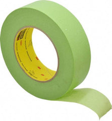 3M - 1-1/2" Wide x 60 Yd Long Green Paper Masking Tape - Series 401+/233+, 6.7 mil Thick, 25 In/Lb Tensile Strength - Exact Tool & Supply