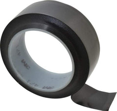3M - Black Solid Color Vinyl Tape - 1-1/2" Wide x 108' Long x 5.2 mil Thick, General Traffic - Exact Tool & Supply