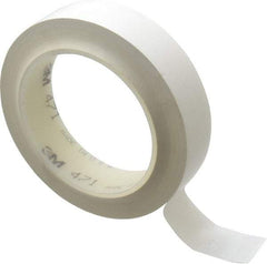 3M - White Solid Color Vinyl Tape - 1" Wide x 108' Long x 5.2 mil Thick, General Traffic - Exact Tool & Supply
