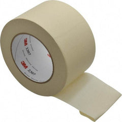 3M - 3" Wide x 60 Yd Long Tan Paper Masking Tape - Series 2307, 5.2 mil Thick, 23 In/Lb Tensile Strength - Exact Tool & Supply