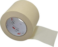 3M - 4" Wide x 60 Yd Long Tan Paper Masking Tape - Series 2307, 5.2 mil Thick, 23 In/Lb Tensile Strength - Exact Tool & Supply