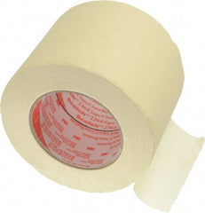 3M - 4" Wide x 60 Yd Long Tan Paper Masking Tape - Series 2364, 6.5 mil Thick, 24 In/Lb Tensile Strength - Exact Tool & Supply