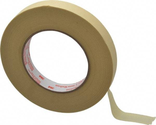 3M - 3/4" Wide x 60 Yd Long Tan Paper Masking Tape - Series 2380, 7.2 mil Thick, 28 In/Lb Tensile Strength - Exact Tool & Supply