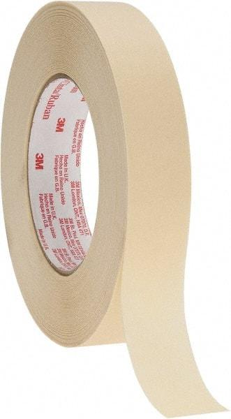 3M - 1" Wide x 60 Yd Long Tan Paper Masking Tape - Series 2380, 7.2 mil Thick, 28 In/Lb Tensile Strength - Exact Tool & Supply