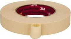 3M - 1" Wide x 60 Yd Long Tan Paper Masking Tape - Series 2393, 7.6 mil Thick, 28 In/Lb Tensile Strength - Exact Tool & Supply