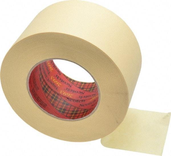 3M - 3" Wide x 60 Yd Long Tan Paper Masking Tape - Series 2693, 7.9 mil Thick, 29 In/Lb Tensile Strength - Exact Tool & Supply