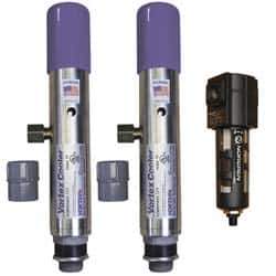 Vortec - 5,000 BTU per Hour, Vortex Enclosure Cooler without Thermostat - 3/4 Inch Diameter, 1/4 NPT Thread, 70 Cubic Ft. per min - Exact Tool & Supply