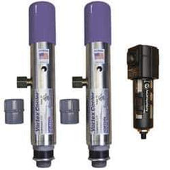 Vortec - 5,000 BTU per Hour, Vortex Enclosure Cooler without Thermostat - 3/4 Inch Diameter, 1/4 NPT Thread, 70 Cubic Ft. per min - Exact Tool & Supply