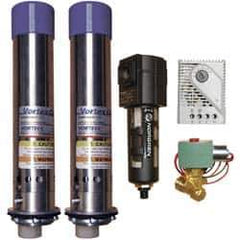 Vortec - 5,000 BTU per Hour, Vortex Enclosure Cooler with Thermostat - 3/4 Inch Diameter, 1/4 NPT Thread, 70 Cubic Ft. per min - Exact Tool & Supply