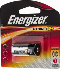 Energizer - Size 123, Lithium, Photo Battery - 3 Volts, Flat Terminal, CR17345, ANSI, IEC Regulated - Exact Tool & Supply