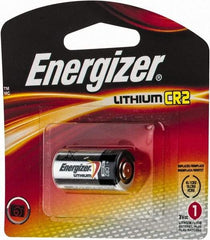 Energizer - Size CR2, Lithium, Photo Battery - 3 Volts, Flat Terminal, CR15H270, ANSI, IEC Regulated - Exact Tool & Supply