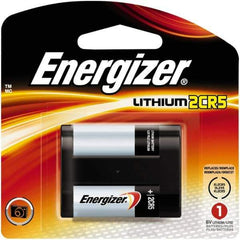 Energizer - Size 2CR5, Lithium, Photo Battery - 6 Volts, Flat Terminal, 2CR5, IEC Regulated - Exact Tool & Supply
