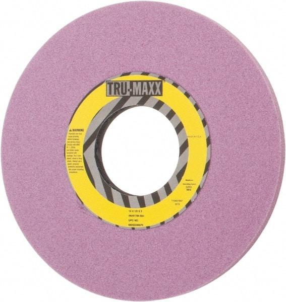 Tru-Maxx - 10" Diam x 3" Hole x 1/2" Thick, I Hardness, 60 Grit Surface Grinding Wheel - Aluminum Oxide, Type 1, Medium Grade, 3,250 Max RPM, Vitrified Bond, No Recess - Exact Tool & Supply
