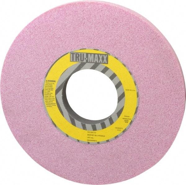 Tru-Maxx - 10" Diam x 3" Hole x 3/4" Thick, J Hardness, 60 Grit Surface Grinding Wheel - Aluminum Oxide, Type 1, Medium Grade, 3,250 Max RPM, Vitrified Bond, No Recess - Exact Tool & Supply