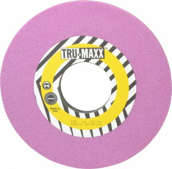 Tru-Maxx - 10" Diam x 3" Hole x 1/2" Thick, H Hardness, 46 Grit Surface Grinding Wheel - Aluminum Oxide, Type 1, Coarse Grade, 3,250 Max RPM, Vitrified Bond, No Recess - Exact Tool & Supply