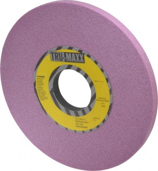 Tru-Maxx - 12" Diam x 3" Hole x 3/4" Thick, H Hardness, 46 Grit Surface Grinding Wheel - Aluminum Oxide, Type 1, Coarse Grade, 2,070 Max RPM, Vitrified Bond, No Recess - Exact Tool & Supply