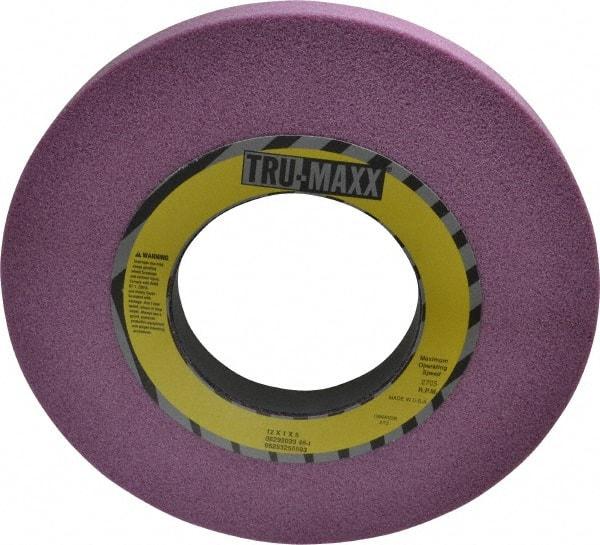 Tru-Maxx - 12" Diam x 5" Hole x 1" Thick, I Hardness, 46 Grit Surface Grinding Wheel - Aluminum Oxide, Type 1, Coarse Grade, 2,705 Max RPM, Vitrified Bond, No Recess - Exact Tool & Supply
