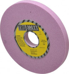 Tru-Maxx - 6" Diam x 1-1/4" Hole x 1/2" Thick, J Hardness, 60 Grit Surface Grinding Wheel - Aluminum Oxide, Type 1, Medium Grade, 5,410 Max RPM, Vitrified Bond, No Recess - Exact Tool & Supply