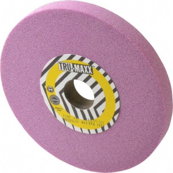 Tru-Maxx - 7" Diam x 1-1/4" Hole x 3/4" Thick, K Hardness, 46 Grit Surface Grinding Wheel - Aluminum Oxide, Type 1, Coarse Grade, 3,600 Max RPM, Vitrified Bond, No Recess - Exact Tool & Supply