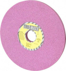 Tru-Maxx - 8" Diam x 1-1/4" Hole x 1/2" Thick, H Hardness, 46 Grit Surface Grinding Wheel - Aluminum Oxide, Type 1, Coarse Grade, 3,105 Max RPM, Vitrified Bond, No Recess - Exact Tool & Supply