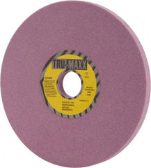 Tru-Maxx - 8" Diam x 1-1/4" Hole x 1/2" Thick, K Hardness, 60 Grit Surface Grinding Wheel - Aluminum Oxide, Type 1, Medium Grade, 3,600 Max RPM, Vitrified Bond, No Recess - Exact Tool & Supply
