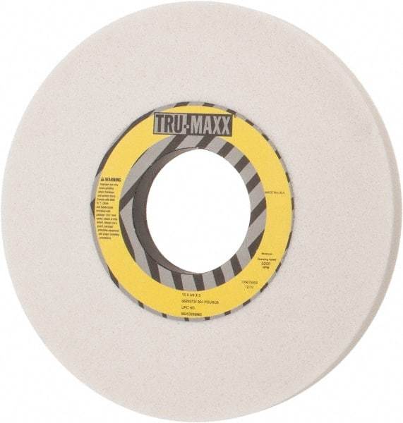 Tru-Maxx - 10" Diam x 3" Hole x 3/4" Thick, I Hardness, 60 Grit Surface Grinding Wheel - Aluminum Oxide, Type 1, Medium Grade, 3,250 Max RPM, Vitrified Bond, No Recess - Exact Tool & Supply