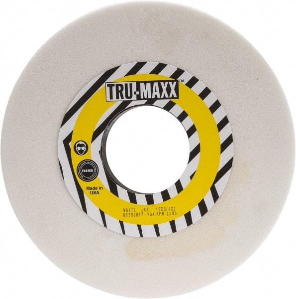 Tru-Maxx - 10" Diam x 3" Hole x 3/4" Thick, I Hardness, 46 Grit Surface Grinding Wheel - Aluminum Oxide, Type 1, Coarse Grade, 3,250 Max RPM, Vitrified Bond, No Recess - Exact Tool & Supply