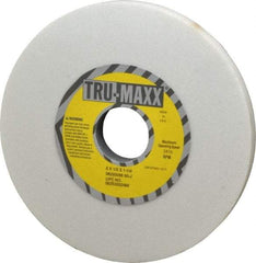 Tru-Maxx - 6" Diam x 1-1/4" Hole x 1/2" Thick, J Hardness, 60 Grit Surface Grinding Wheel - Aluminum Oxide, Type 1, Medium Grade, 5,410 Max RPM, Vitrified Bond, No Recess - Exact Tool & Supply