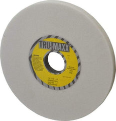 Tru-Maxx - 7" Diam x 1-1/4" Hole x 1/2" Thick, L Hardness, 60 Grit Surface Grinding Wheel - Aluminum Oxide, Type 1, Medium Grade, 3,600 Max RPM, Vitrified Bond, No Recess - Exact Tool & Supply