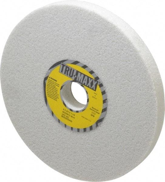 Tru-Maxx - 8" Diam x 1-1/4" Hole x 3/4" Thick, H Hardness, 46 Grit Surface Grinding Wheel - Aluminum Oxide, Type 1, Coarse Grade, 3,105 Max RPM, Vitrified Bond, No Recess - Exact Tool & Supply