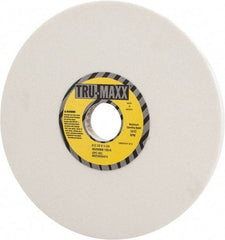 Tru-Maxx - 8" Diam x 1-1/4" Hole x 1/2" Thick, K Hardness, 100 Grit Surface Grinding Wheel - Aluminum Oxide, Type 1, Fine Grade, 3,600 Max RPM, Vitrified Bond, No Recess - Exact Tool & Supply