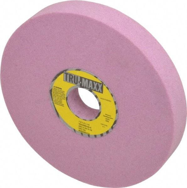 Tru-Maxx - 7" Diam x 1-1/4" Hole x 1" Thick, K Hardness, 60 Grit Surface Grinding Wheel - Aluminum Oxide, Type 5, Medium Grade, 3,600 Max RPM, Vitrified Bond, One-Side Recess - Exact Tool & Supply