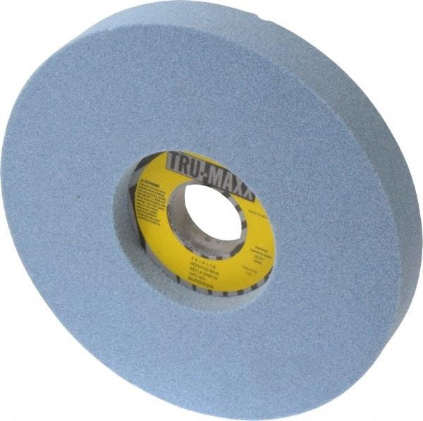 Tru-Maxx - 7" Diam x 1-1/4" Hole x 1" Thick, K Hardness, 60 Grit Surface Grinding Wheel - Ceramic, Type 5, Medium Grade, 3,600 Max RPM, Vitrified Bond, One-Side Recess - Exact Tool & Supply