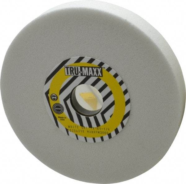 Tru-Maxx - 7" Diam x 1-1/4" Hole x 1" Thick, I Hardness, 46 Grit Surface Grinding Wheel - Aluminum Oxide, Type 5, Coarse Grade, 3,600 Max RPM, Vitrified Bond, One-Side Recess - Exact Tool & Supply