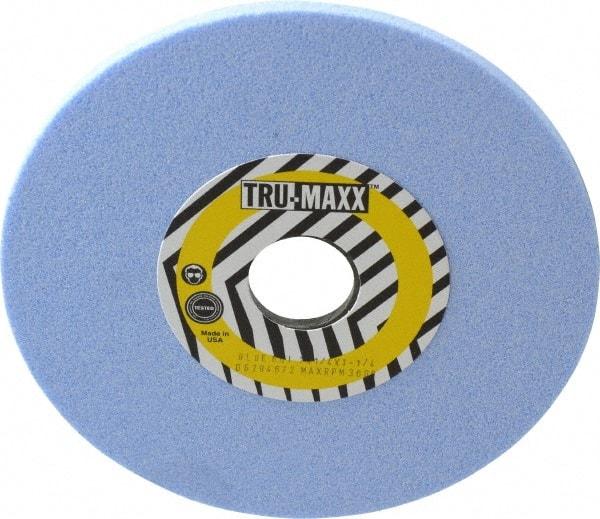 Tru-Maxx - 7" Diam x 1-1/4" Hole x 1/4" Thick, I Hardness, 60 Grit Surface Grinding Wheel - Ceramic, Type 1, Medium Grade, 3,600 Max RPM, Vitrified Bond, No Recess - Exact Tool & Supply