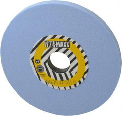 Tru-Maxx - 7" Diam x 1-1/4" Hole x 1/2" Thick, L Hardness, 80 Grit Surface Grinding Wheel - Ceramic, Type 1, Medium Grade, 3,600 Max RPM, Vitrified Bond, No Recess - Exact Tool & Supply