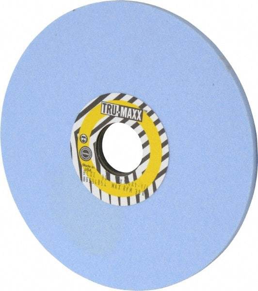 Tru-Maxx - 7" Diam x 1-1/4" Hole x 1/4" Thick, I Hardness, 80 Grit Surface Grinding Wheel - Ceramic, Type 1, Medium Grade, 3,600 Max RPM, Vitrified Bond, No Recess - Exact Tool & Supply