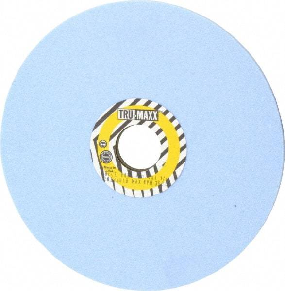 Tru-Maxx - 8" Diam x 1-1/4" Hole x 1/4" Thick, K Hardness, 80 Grit Surface Grinding Wheel - Ceramic, Type 1, Medium Grade, 3,600 Max RPM, Vitrified Bond, No Recess - Exact Tool & Supply
