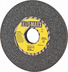 Tru-Maxx - 6" Diam x 1-1/4" Hole x 1/2" Thick, K Hardness, 46 Grit Surface Grinding Wheel - Aluminum Oxide, Type 1, Coarse Grade, 5,410 Max RPM, Vitrified Bond, No Recess - Exact Tool & Supply