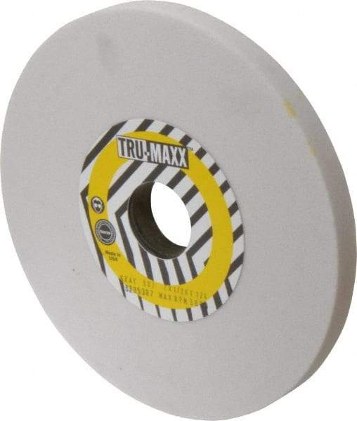 Tru-Maxx - 7" Diam x 1-1/4" Hole x 1/2" Thick, J Hardness, 80 Grit Surface Grinding Wheel - Aluminum Oxide, Type 1, Medium Grade, 3,600 Max RPM, Vitrified Bond, No Recess - Exact Tool & Supply