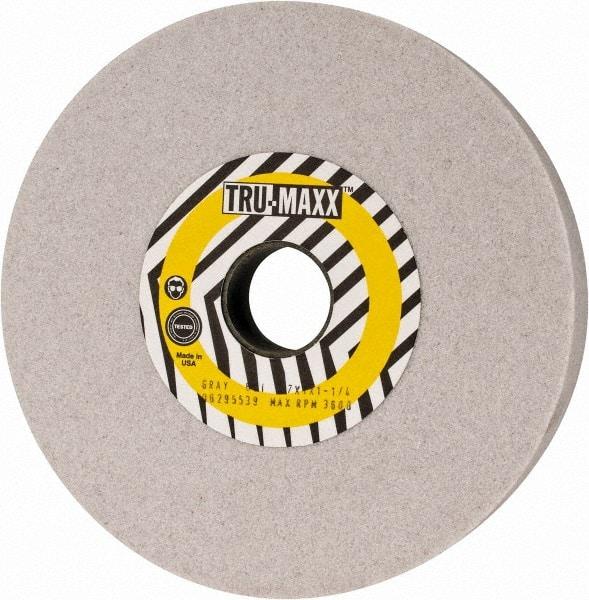Tru-Maxx - 7" Diam x 1-1/4" Hole x 1" Thick, I Hardness, 60 Grit Surface Grinding Wheel - Aluminum Oxide, Type 1, Medium Grade, 3,600 Max RPM, Vitrified Bond, No Recess - Exact Tool & Supply