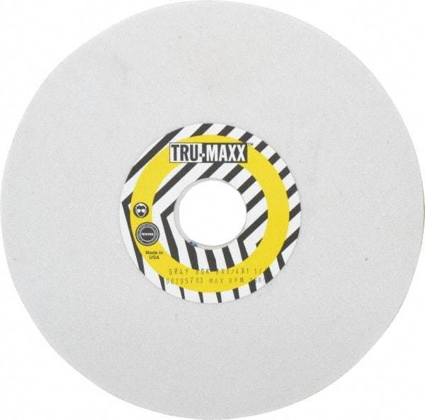 Tru-Maxx - 8" Diam x 1-1/4" Hole x 1/4" Thick, K Hardness, 80 Grit Surface Grinding Wheel - Aluminum Oxide, Type 1, Medium Grade, 3,600 Max RPM, Vitrified Bond, No Recess - Exact Tool & Supply