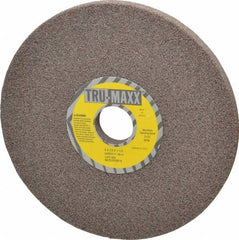 Tru-Maxx - 8" Diam x 1-1/4" Hole x 1/2" Thick, H Hardness, 46 Grit Surface Grinding Wheel - Aluminum Oxide, Type 1, Coarse Grade, 3,105 Max RPM, Vitrified Bond, No Recess - Exact Tool & Supply