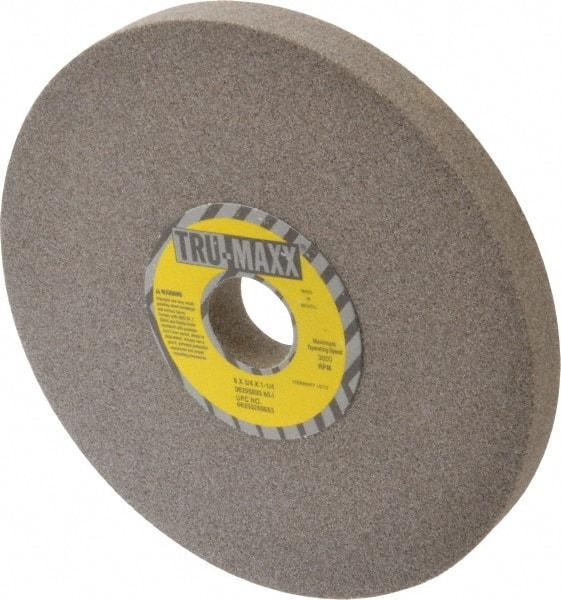 Tru-Maxx - 8" Diam x 1-1/4" Hole x 3/4" Thick, I Hardness, 60 Grit Surface Grinding Wheel - Aluminum Oxide, Type 1, Medium Grade, 3,600 Max RPM, Vitrified Bond, No Recess - Exact Tool & Supply