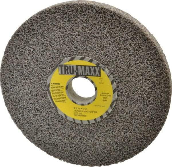 Tru-Maxx - 8" Diam x 1-1/4" Hole x 3/4" Thick, G Hardness, 46 Grit Surface Grinding Wheel - Aluminum Oxide, Type 1, Coarse Grade, 3,105 Max RPM, Vitrified Bond, No Recess - Exact Tool & Supply